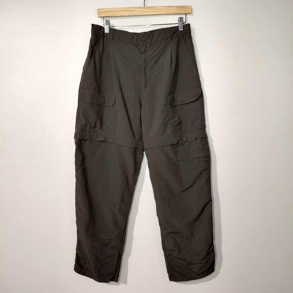 Royal Robbins Women's Olive Green Size 12 Large Cargo Pants Removable Pant Legs